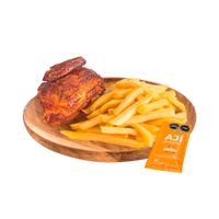 1/4 Pollo Rostizado + Papas Fritas