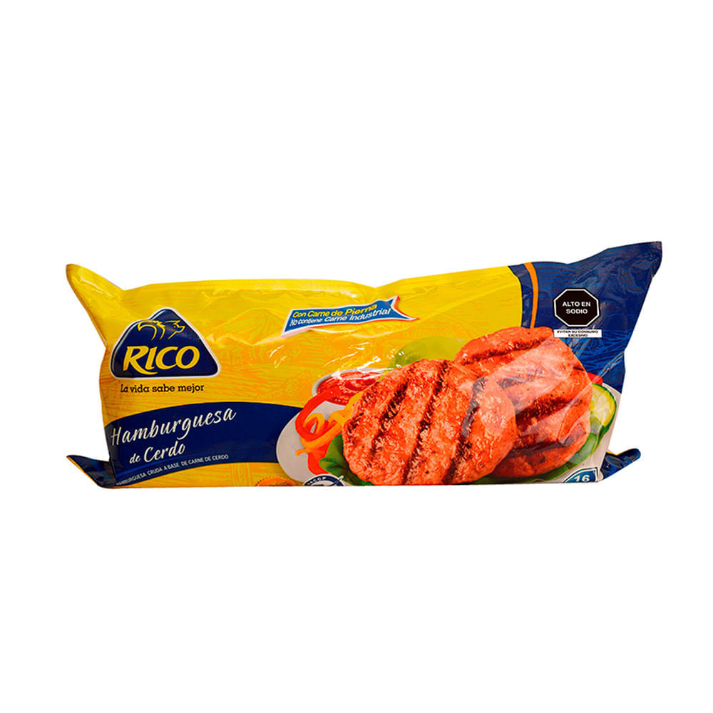 Hamburguesa de Cerdo Rico 16un.