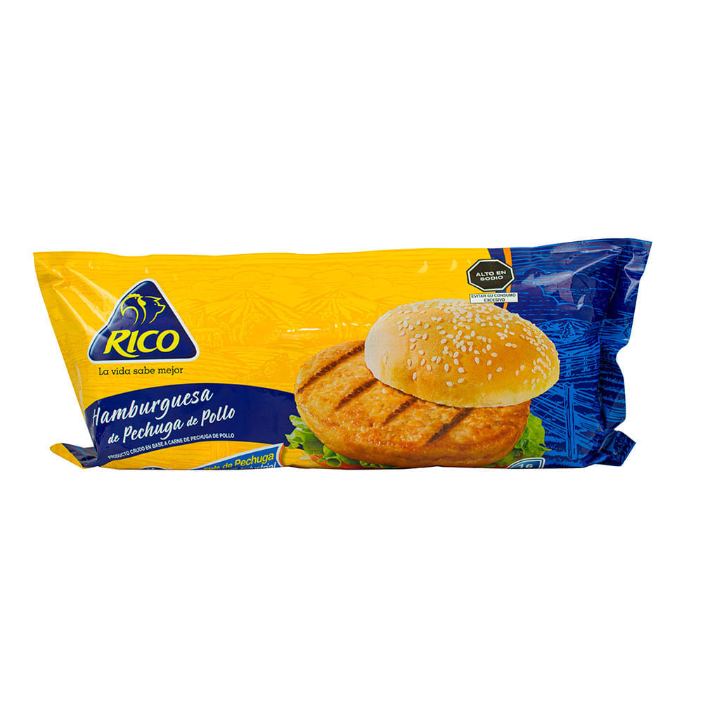 Hamburguesa de Pechuga de Pollo Rico 16un.