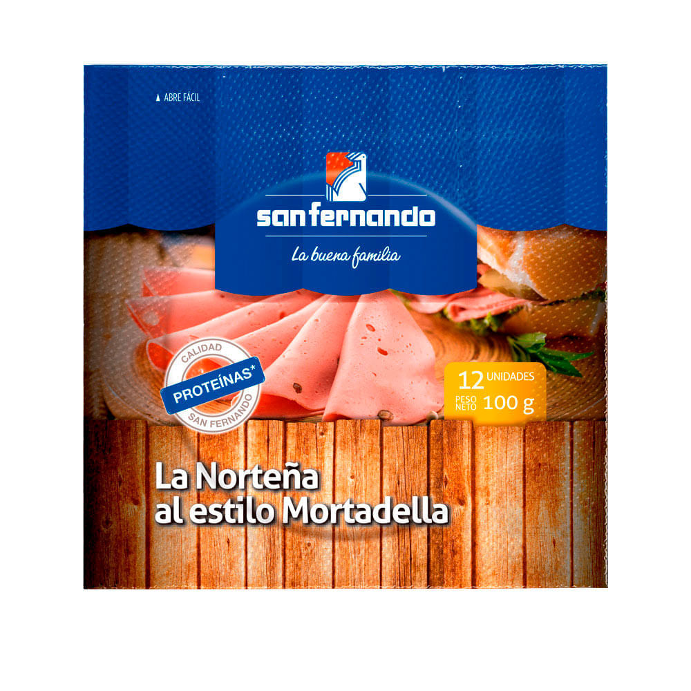 Mortadella La Norteña San Fernando Paquete 100 g
