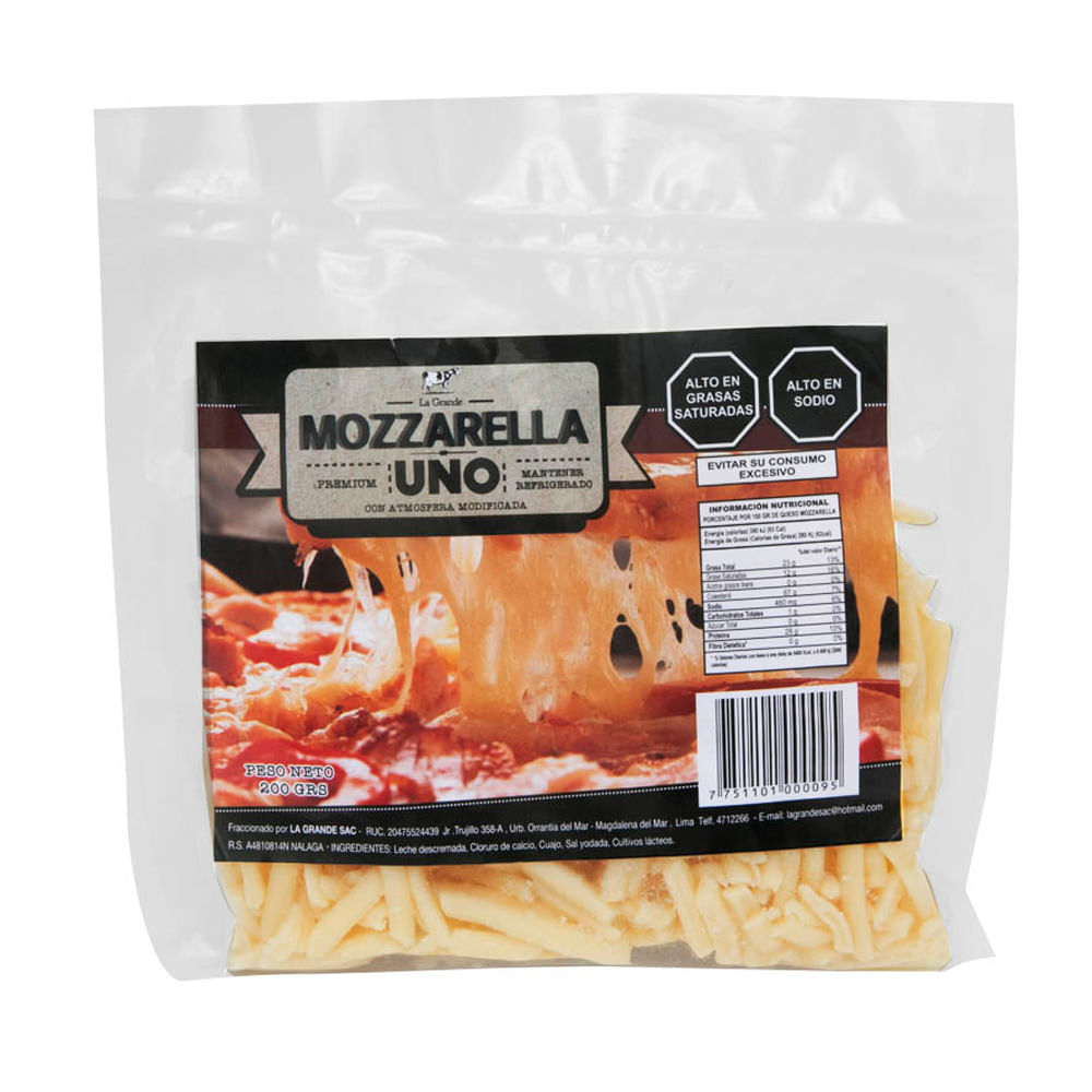 Queso Mozzarella Uno 200g