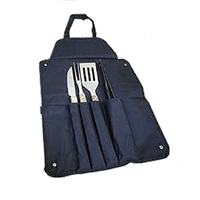 Beef Maker Set de 4 herramientas para asado + Delantal