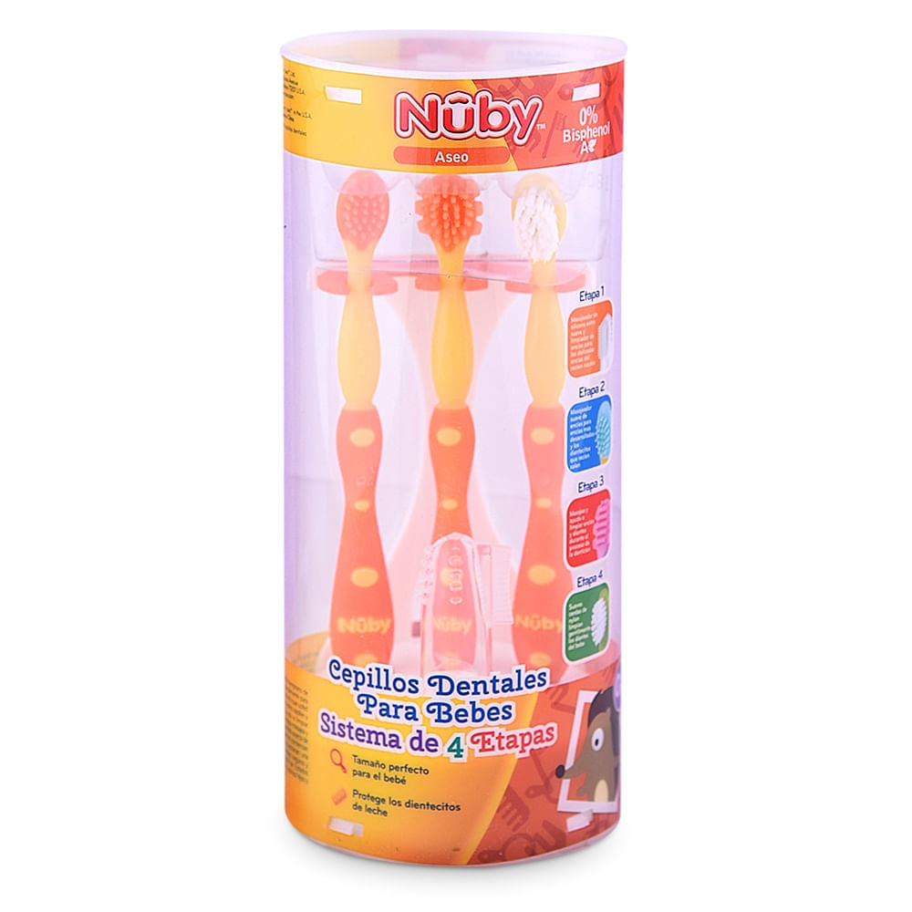 Nuby Set de Cepillo Dental Sistema 4 Etapas