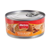 Trozos de Atún en Aceite Vegetal Metro 140g