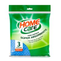 Paños Esponja Súper Absorbente Home Care Paquete de 3 Unidades