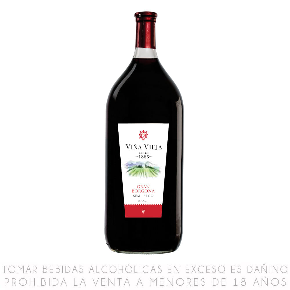 Vino Tinto Borgoña Viña Vieja Semi Seco Botella 2L