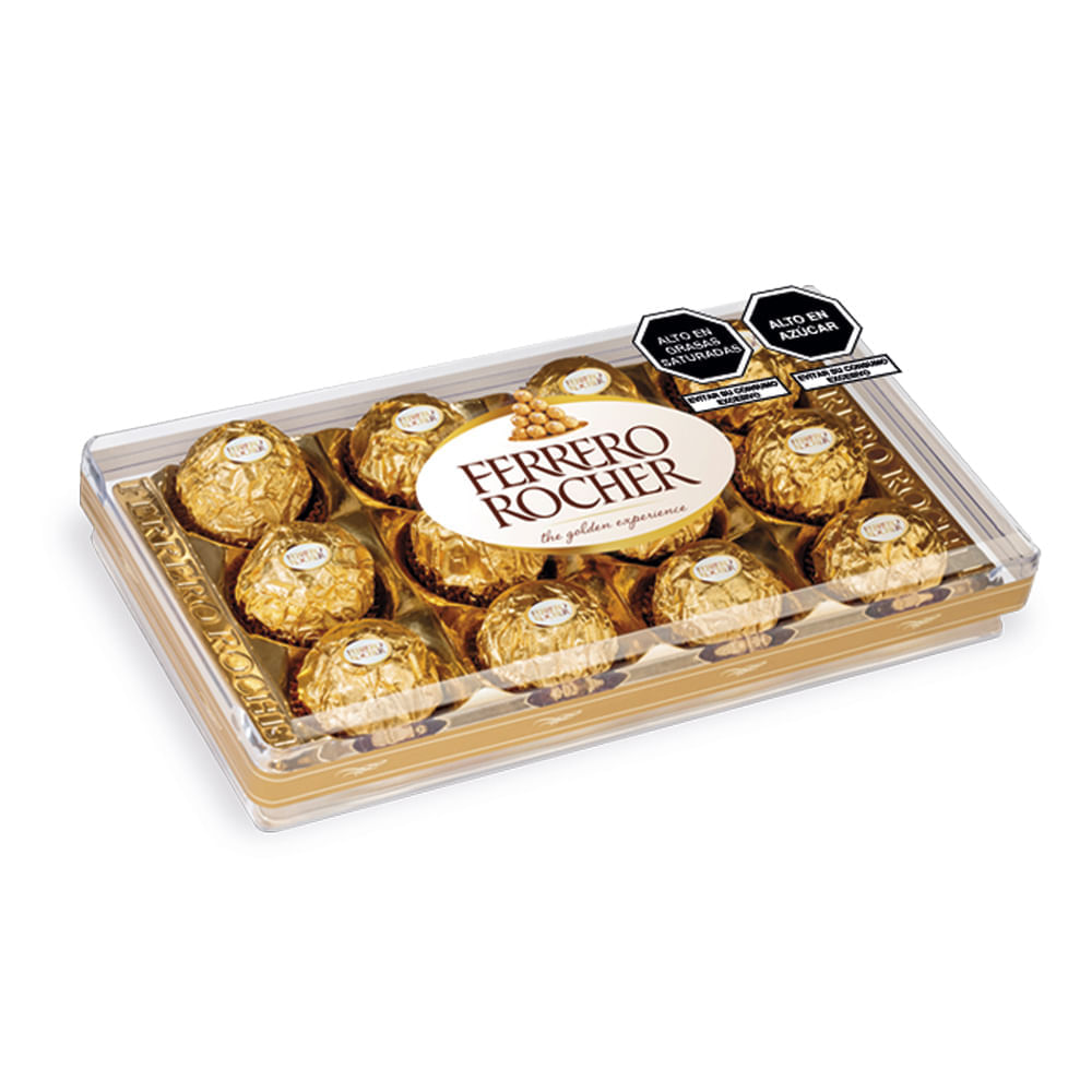 Bombones con Relleno de Avellanas Ferrero Rocher 12un
