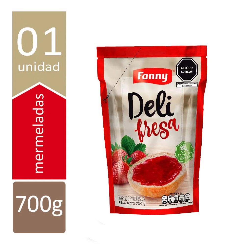 Mermelada de Fresa Deli Fanny Doypack 700 gr