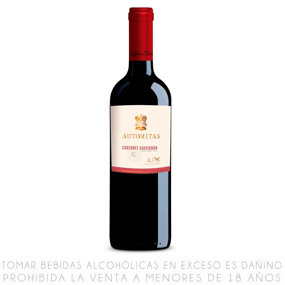Vino Tinto Cabernet Sauvignon Autoritas Botella 750ml