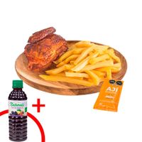 1/4 Pollo Rostizado + Papas Fritas + Chicha Morada Naturale 300ml