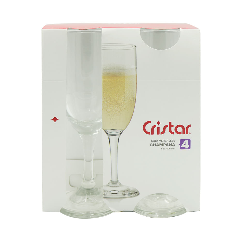 Cristar Copa Aragon Champagne 4 Unidades