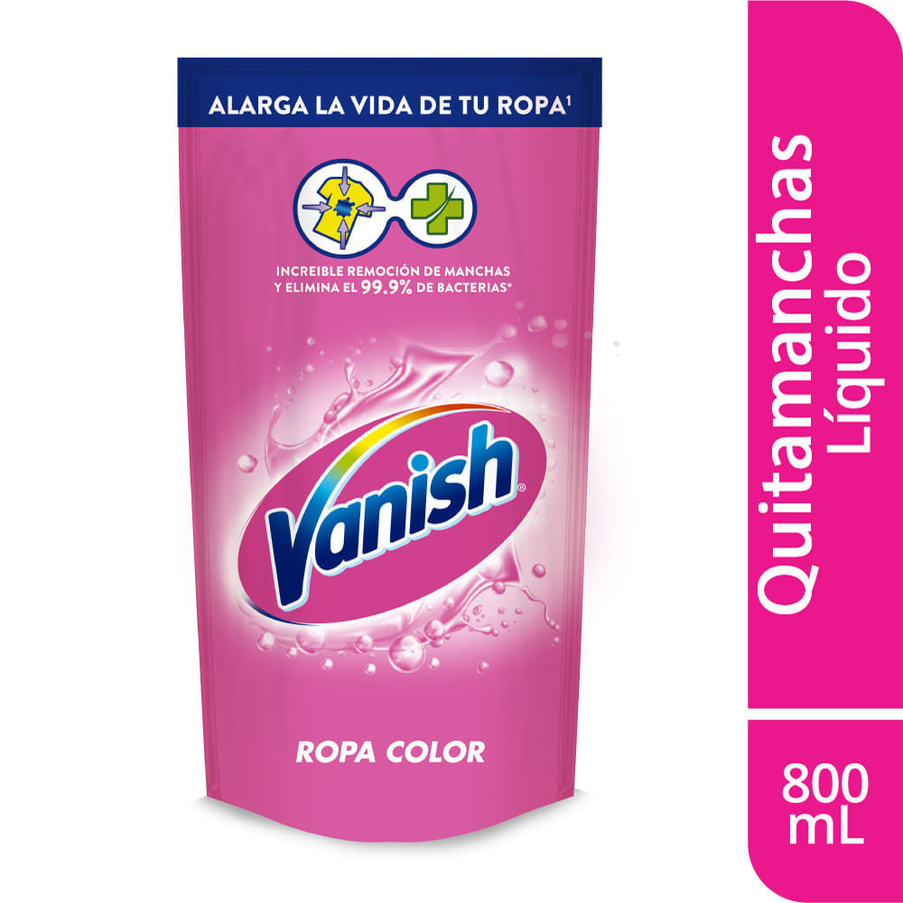 Quitamanchas Líquido Vanish Ropa Color 800ml