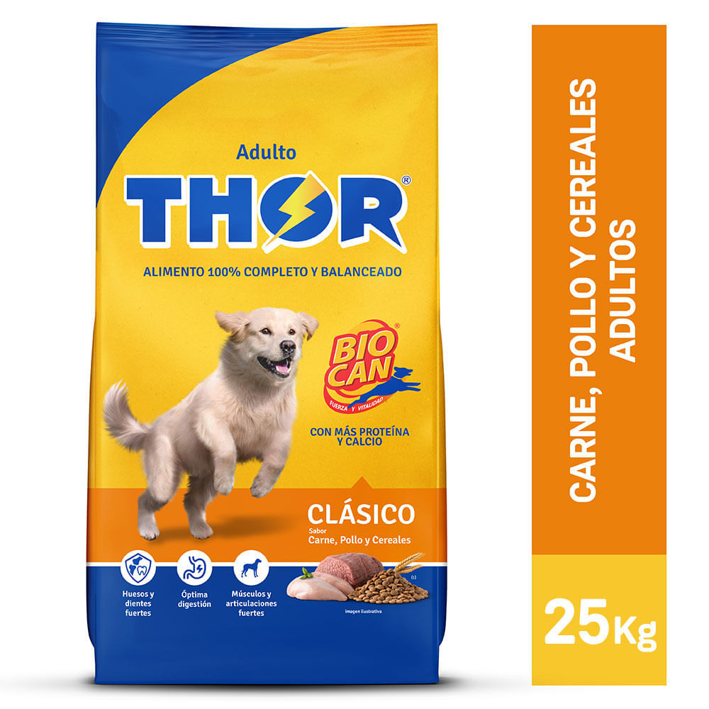 Thor Alimento para Perros Adultos Sabor Clásico Bolsa 25 Kg