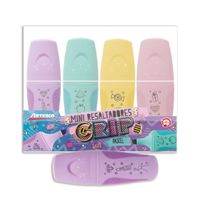 Artesco Resaltadores Grip Mini Pastel Estuche 4 unid