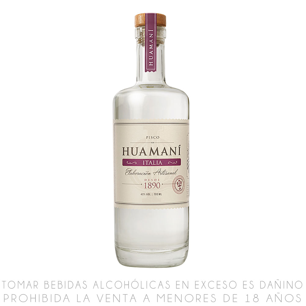 Pisco Puro Italia Huamani Botella 700ml