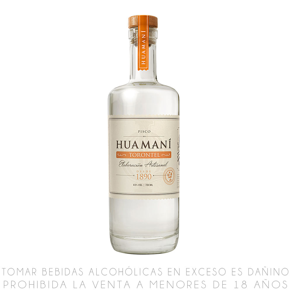 Pisco Puro Torontel Huamani Botella 700ml