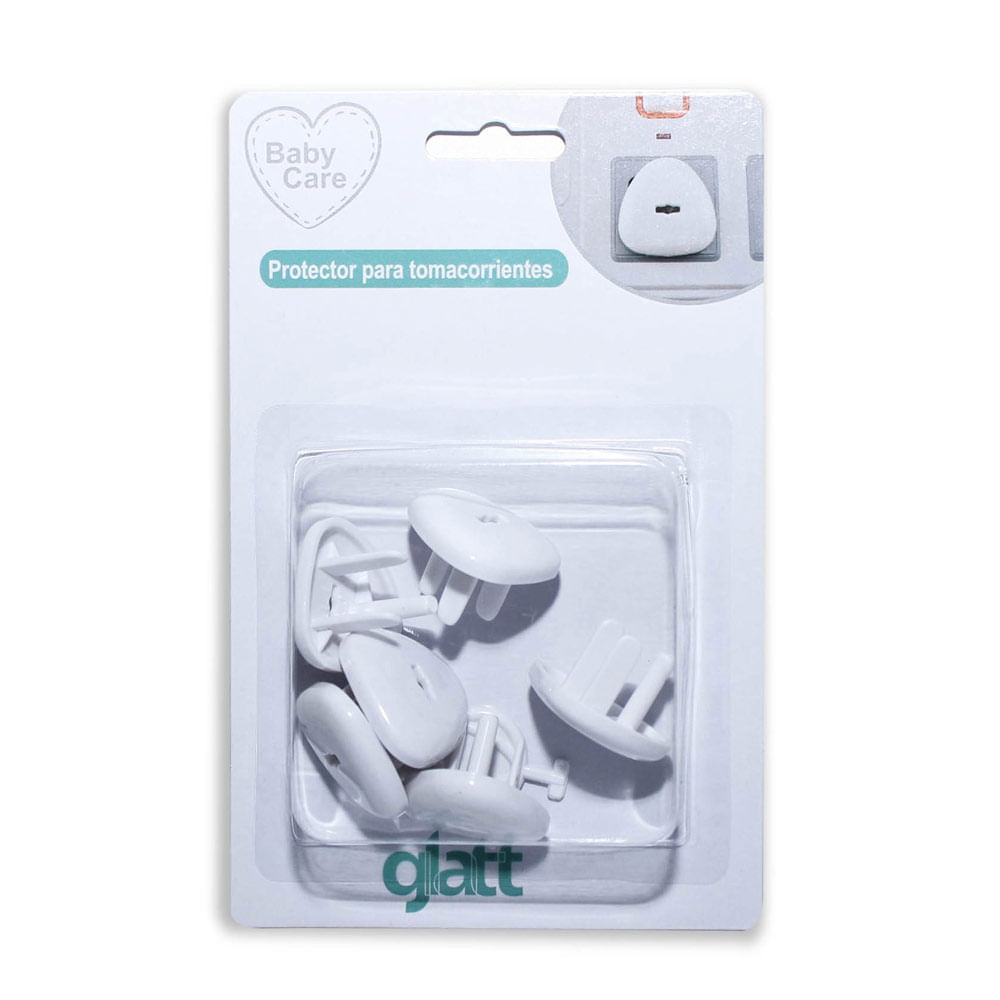 Glatt Protector para Enchufes de 3 Pines con Llave Pack de 6 Unid