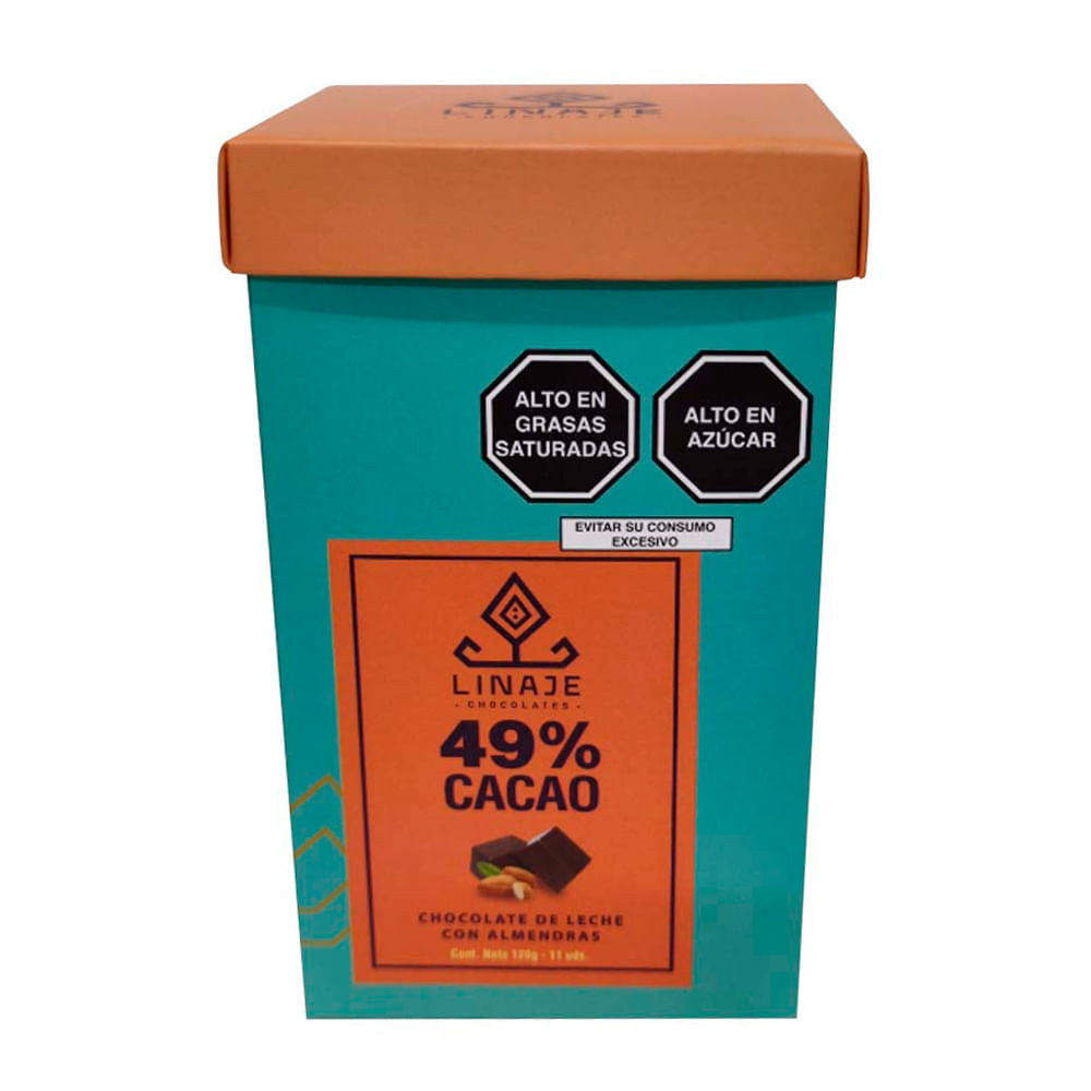 Chocolate de Leche con Almendras 49% Cacao Caja 11 unid