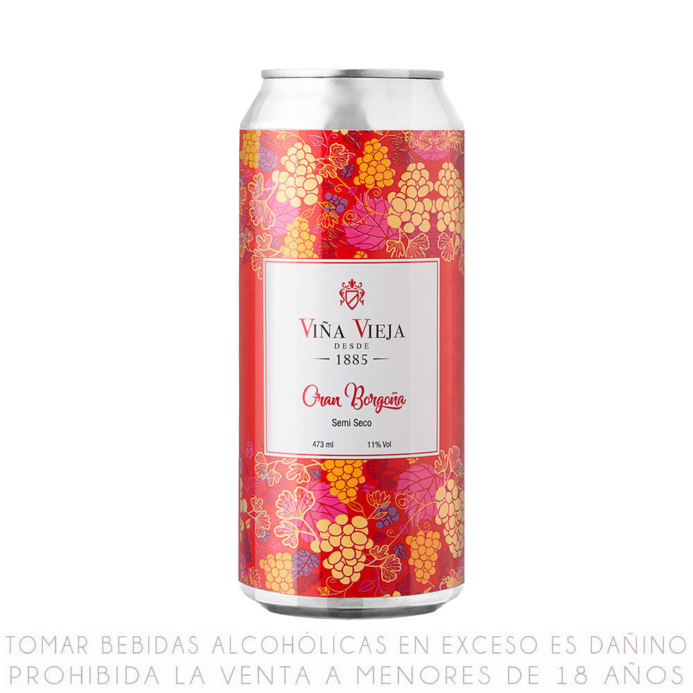 Vino Tinto gan Borgoña Viña Vieja Lata 473ml