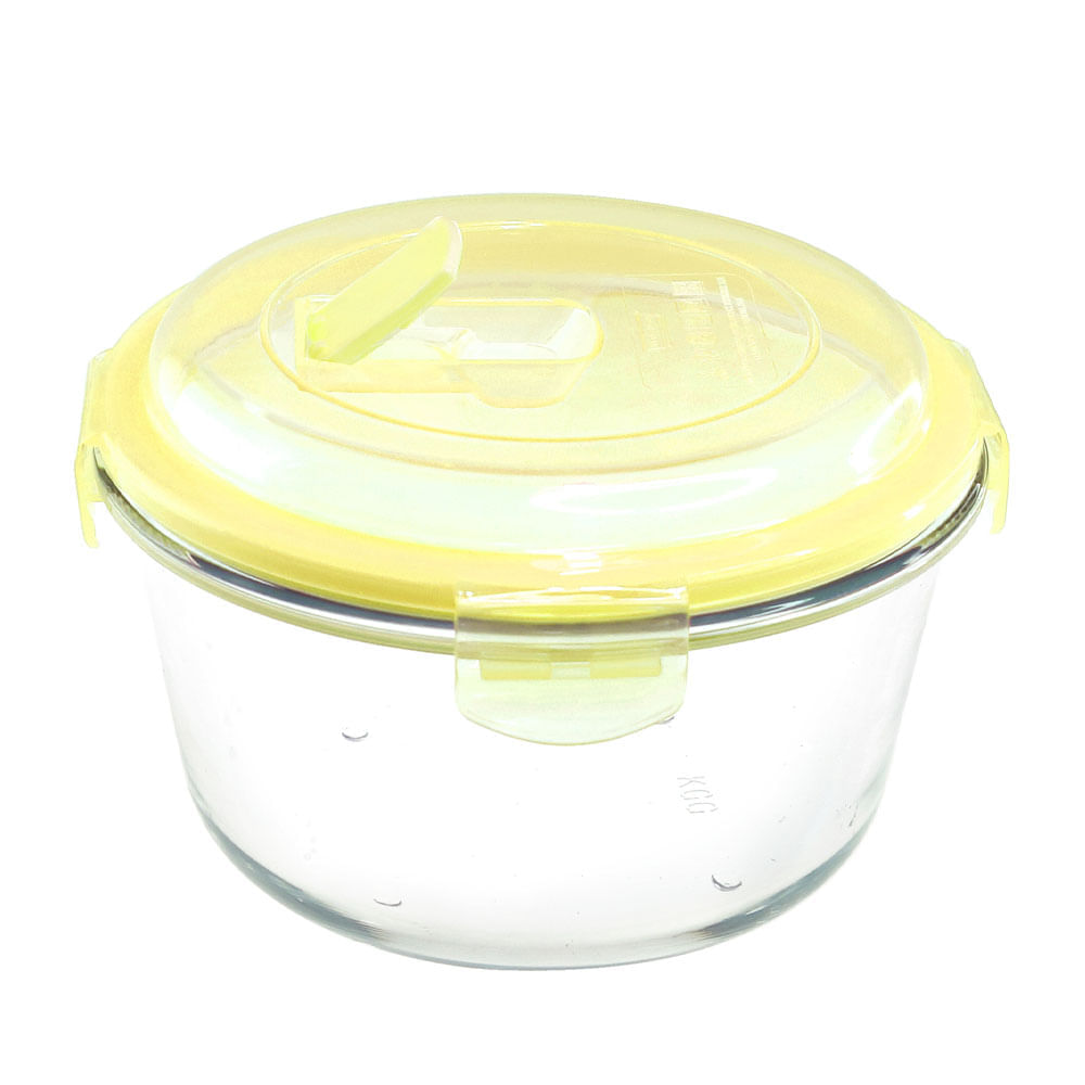 Contenedor Krea Hermético Vidrio Redondo 500ml