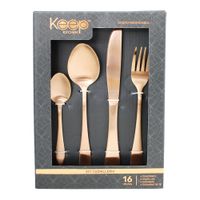 Set Keep Cubiertos Rose Gold 16 Piezas