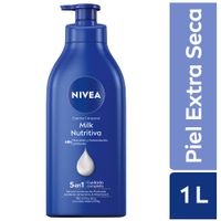 Crema Corporal Nivea Milk Nutritiva Piel Extra Seca 1L