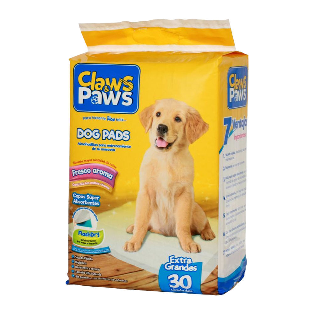 Pañales para Perro Claws Paws 30 Dog Pads