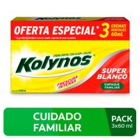 Pasta Dental Kolynos Súper Blanco 3un 60ml