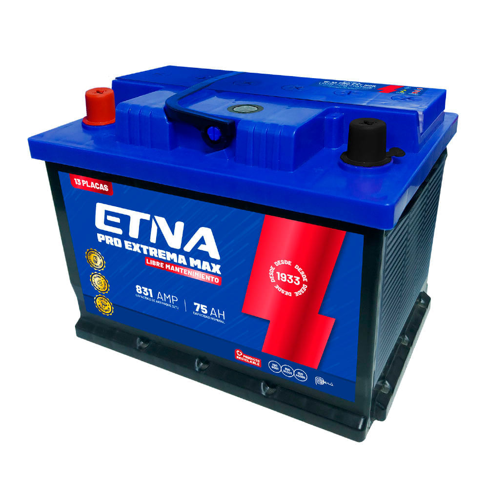Batería de Auto Etna W-13 Pro Extrema Max 12Vc 75Ah