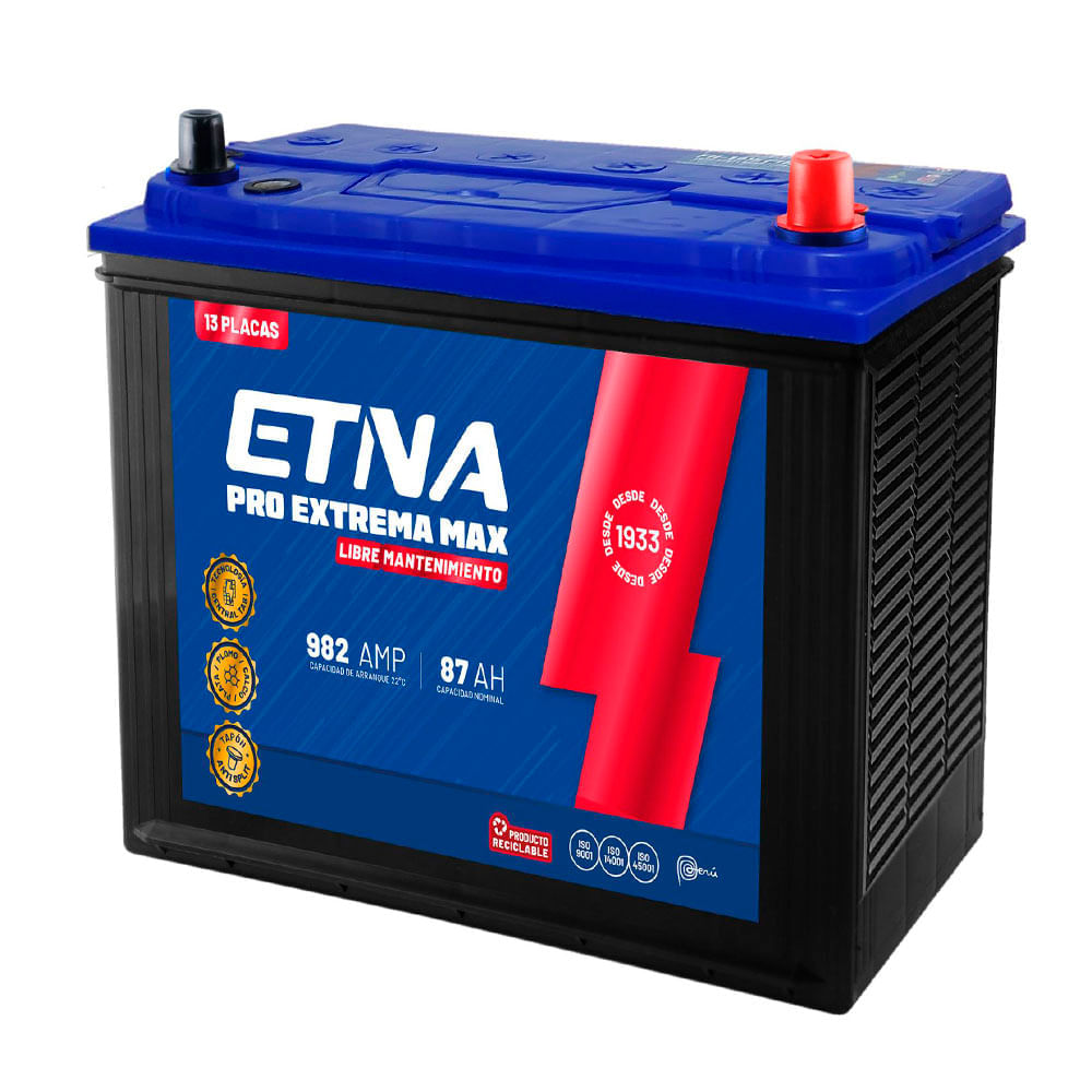 Batería de Auto Etna V-13 Pro Extrema Max 12Vc 87Ah
