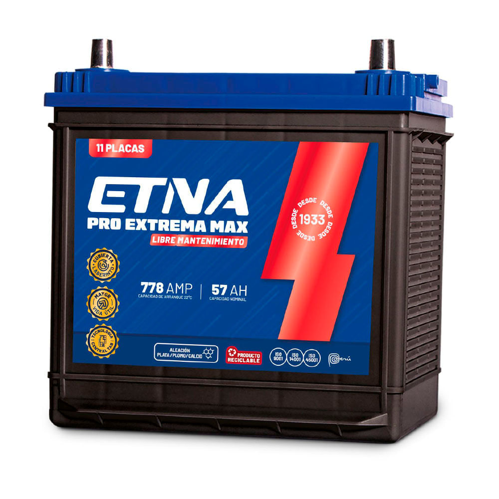 Batería de Auto Etna Hl-11 Pa Pro Extrema Max 12Vc