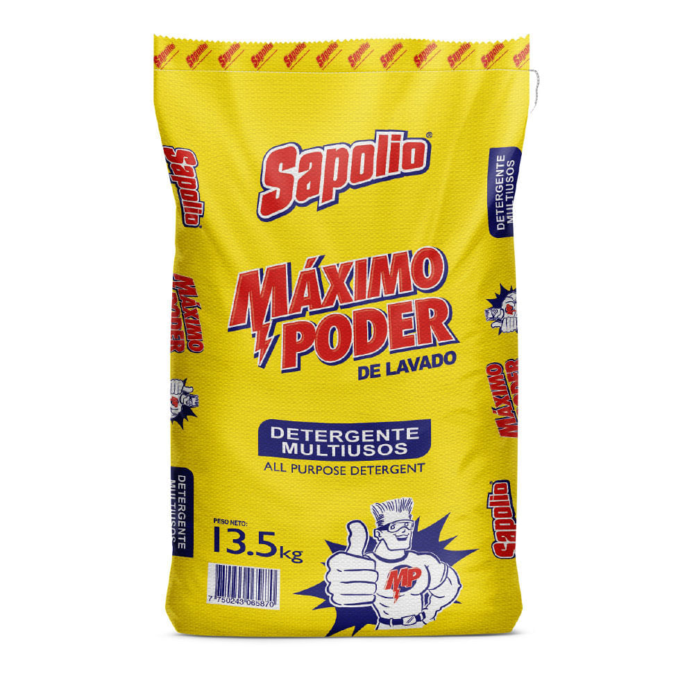 Detergente en Polvo Sapolio 13.5kg