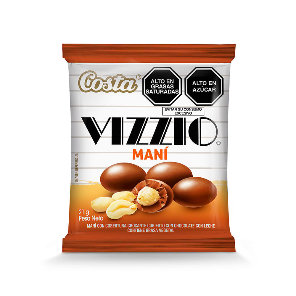 Chocolates Rellenos Vizzio Maní 21g