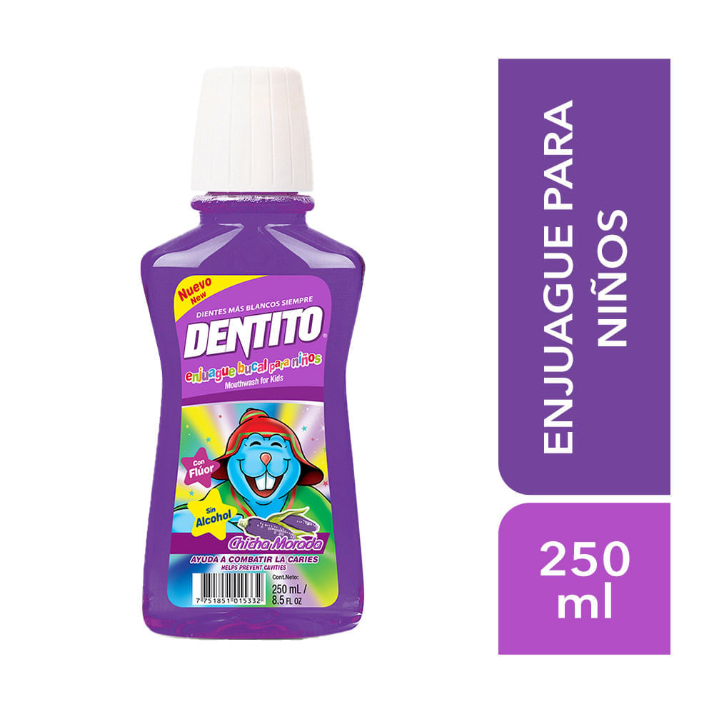 Enjuague Bucal Infantil Dentito Kids Chicha Morada 250ml
