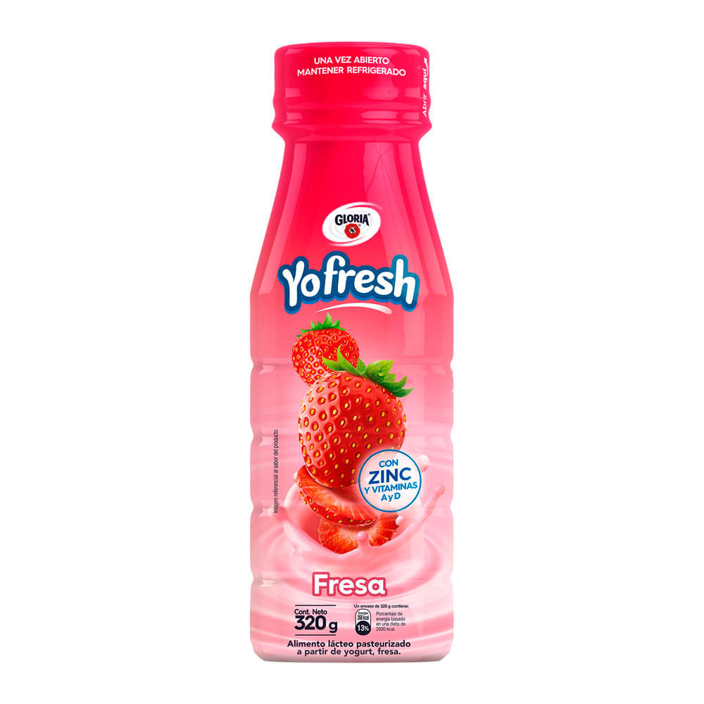 Alimento Lácteo Fresa Yofresh Botella 330 gr