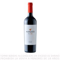 Vino Tinto Malbec Marques Del Sur Roble Botella 750ml