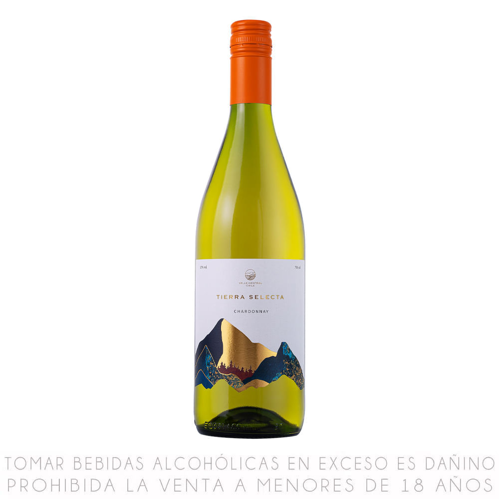 Vino Blanco Chardonnay Tierra Selecta Botella 750ml