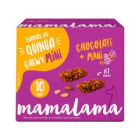 Barras de Quinua Mamalama Chewy Mini Chocolate y Maní 10un