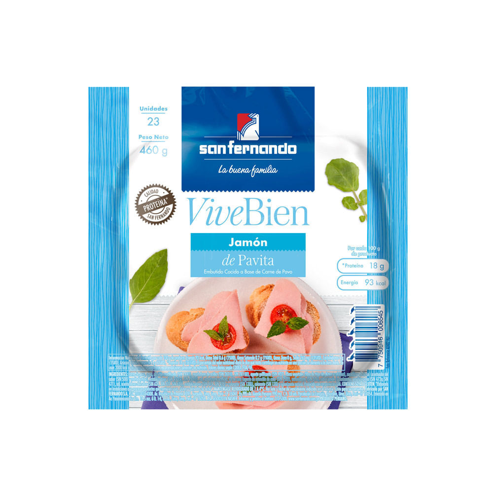 Jamón de Pavita SAN FERNANDO Bolsa 460g