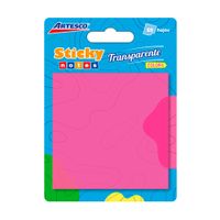Nota AdhesivaTransparente Artesco Fucsia 50 hojas
