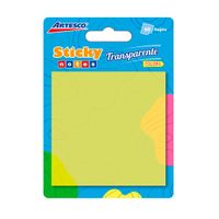Nota AdhesivaTransparente Artesco Amarillo 50 hojas