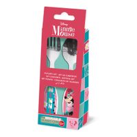 Cubiertos Metalicos Minnie 2 Piezas