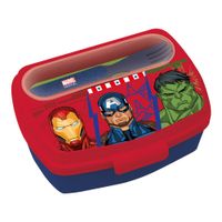 Hermético Rectangular con Cubiertos Avengers
