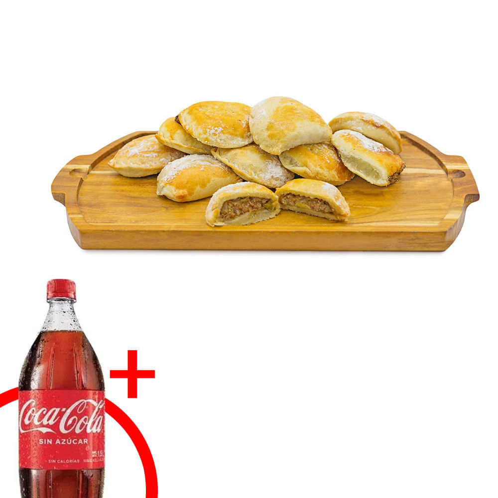 Combo: 12 Empanadas Cocktail de Carne + Gaseosa Botella 1.5L