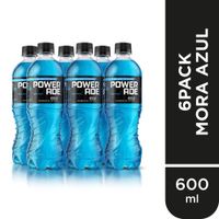 Sixpack Rehidratante Powerade Mora Botella 600ml