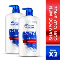 Twopack Shampoo Head & Shoulders Men con Old Spice Control Caspa 850ml