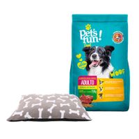 Pack Pet's Fun: Alimento Seco 15kg + Cojín