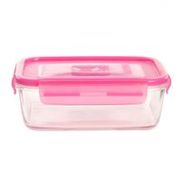 Tapper Hermético Luminarc Rectangular 1.22L Rosado