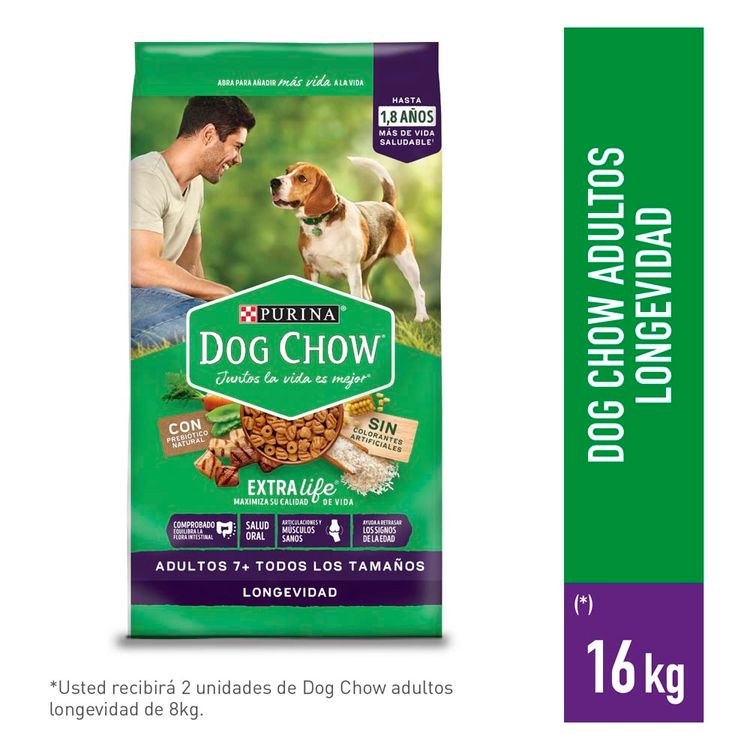 Twopack Alimento para Perros Dog Chow Longevidad 8kg
