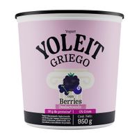 Yogurt Deslactosado con Berries Yoleit Griego Pote 950g